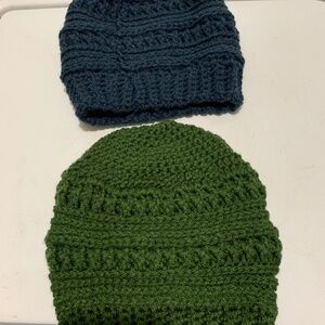 Set of two crochet hats